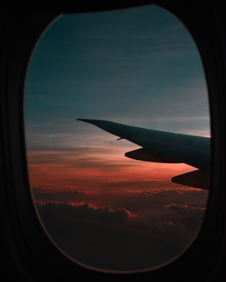 View out of aeroplane window